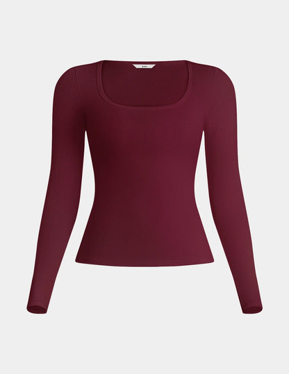 SculptRib™ Cotton Long Sleeve Top