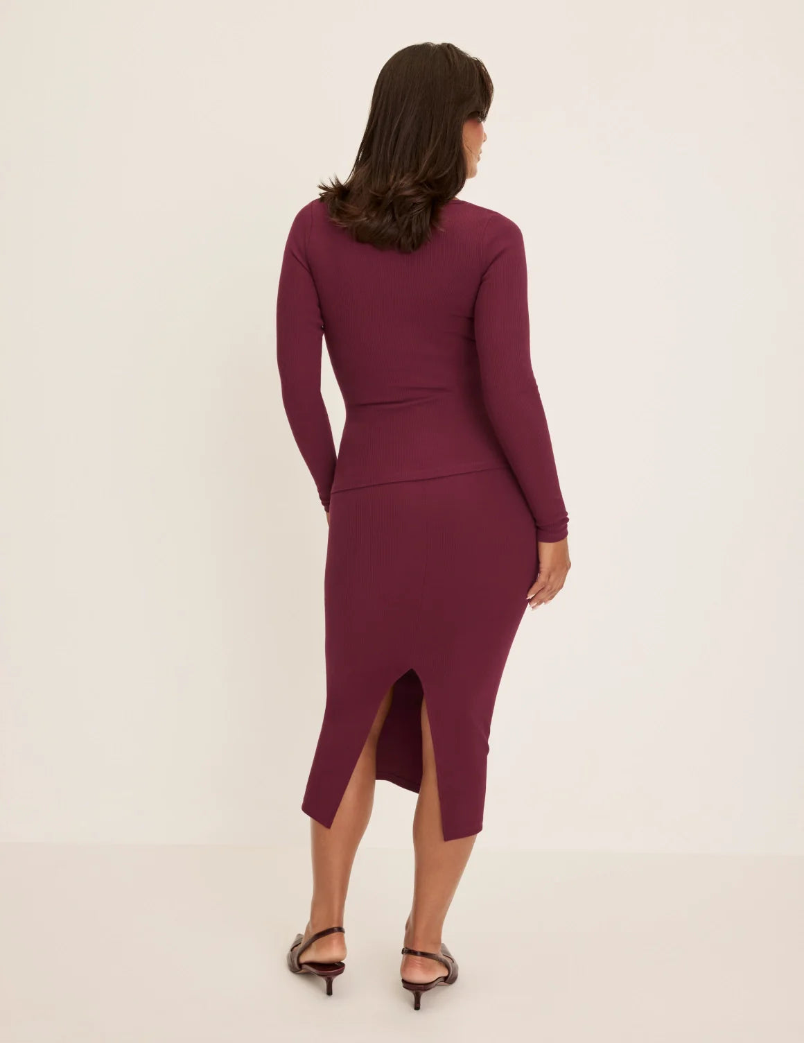 SculptRib™ Cotton Midi Pencil Skirt