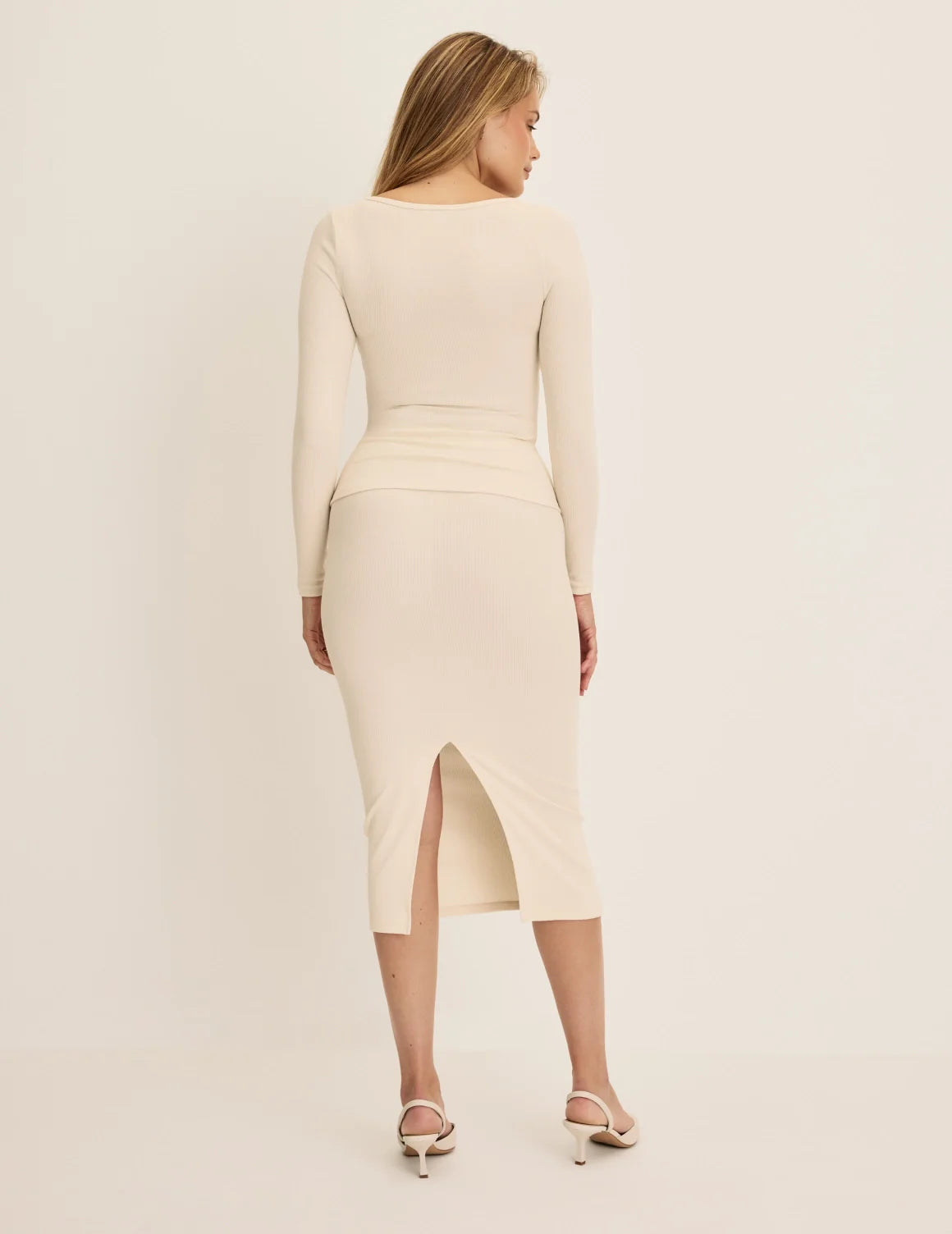 SculptRib™ Cotton Midi Pencil Skirt