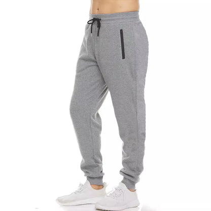 new Sweatpants Streetwear Trousers Men Pants Solid color Drawstring Zipper Pockets Cargo Pants Men Overalls Running pants
