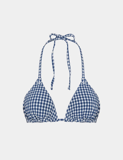 Seersucker Sculpt Triangle Bikini Top