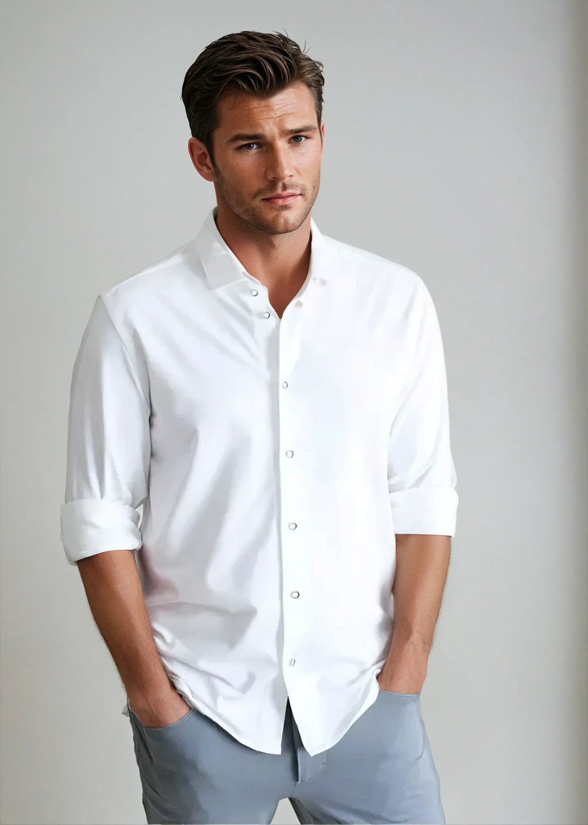Buki Cinqo 'Single Shot' Long Sleeve Shirt - White