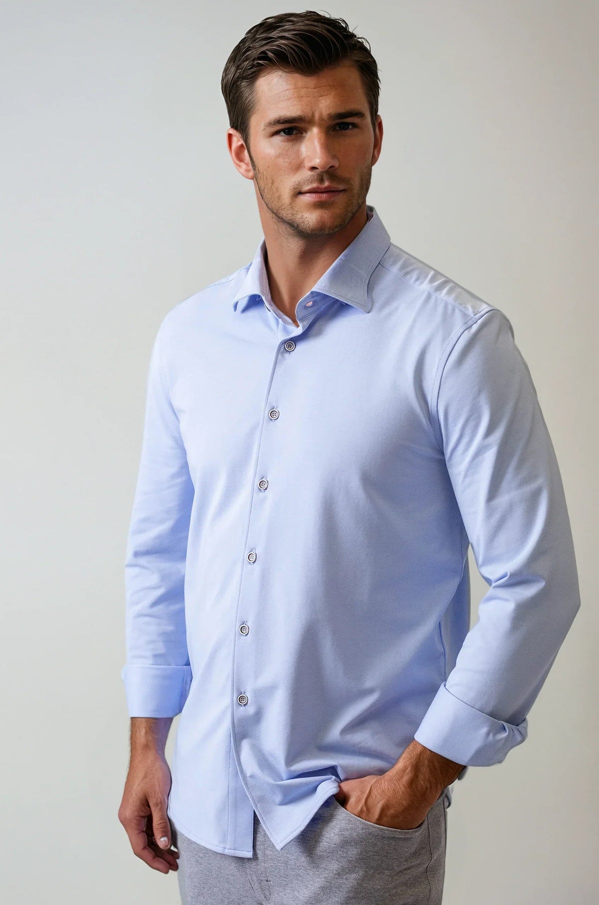 Buki Cinqo 'Single Shot' Long Sleeve Tech Shirt - French Blue