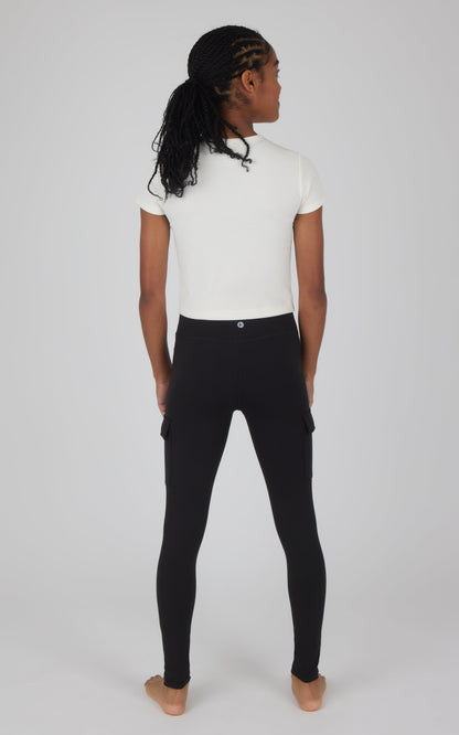90 Degree by Reflex Girls 2 PK Interlock Everyday Cargo and Basic Legging
