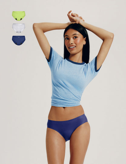 Teen Light Leakproof No-Show Bikini 3-Pack