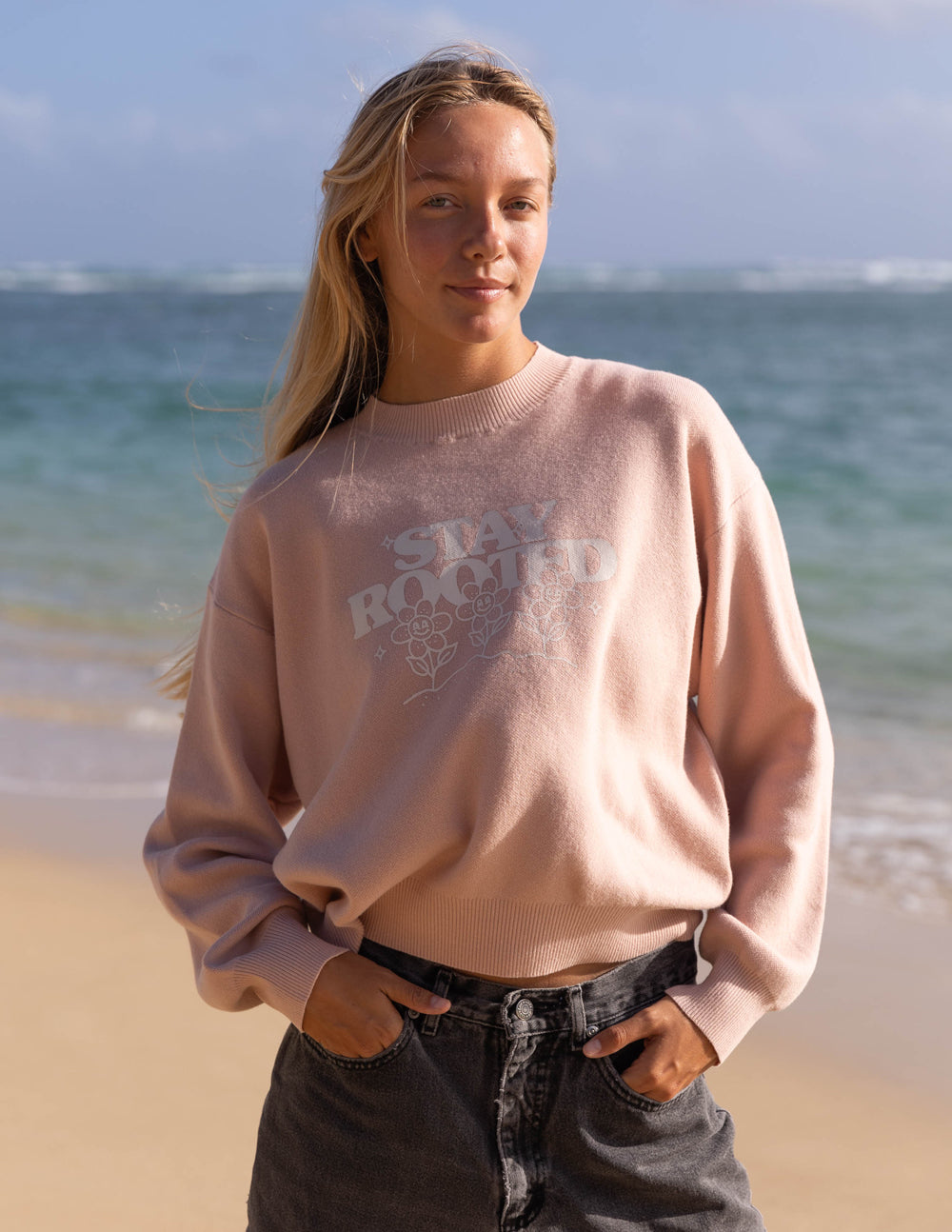 Elevated Faith Stay Rooted Knit Sweater