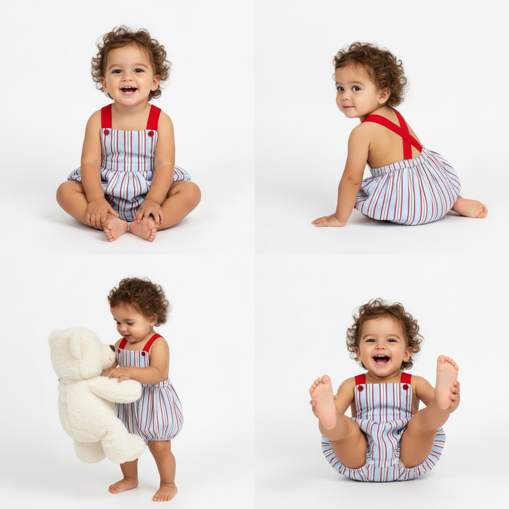 All-American Stripes Bubble Romper