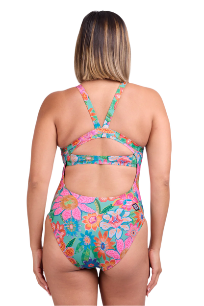 Jolyn Caroline Full Coverage Swim Onesie - Pandora - FINAL SALE