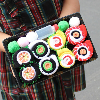 Funny Sushi Socks for Men & Women – 4-Pair Gift Box Set