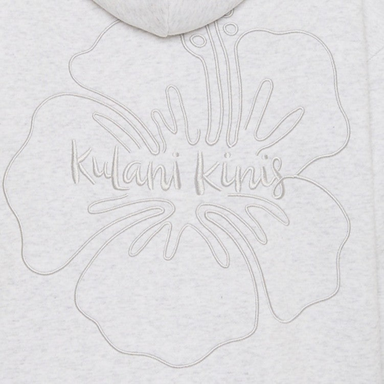 Kulani Kinis Embroidered Hoodie - Silver Stone - FINAL SALE