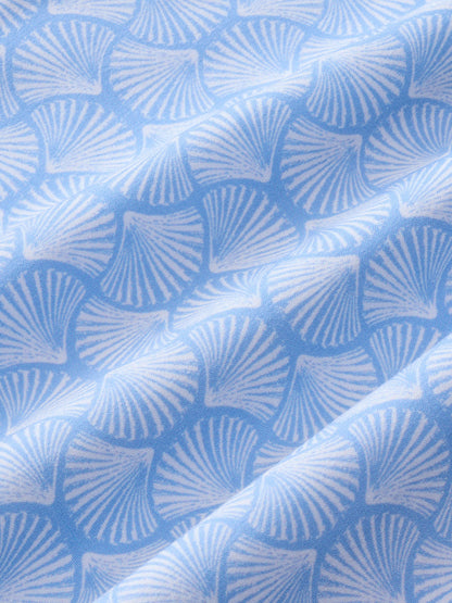 Fair Harbor Men's The Bayberry Swim Trunk Boardshorts - Sky Blue Shells