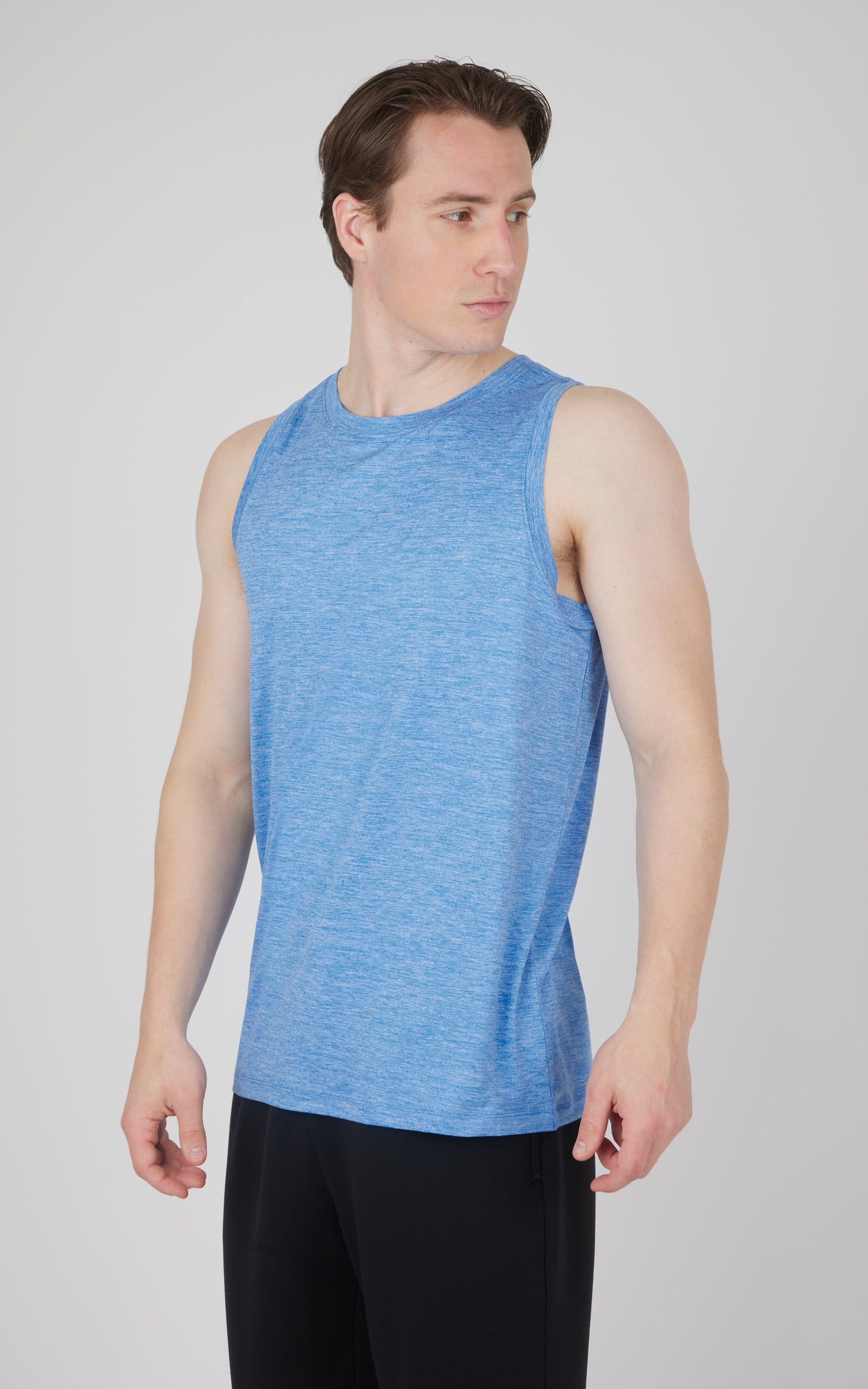 90 Degree by Reflex Men's Cationic Two Tone Heather Pace Muscle Tank