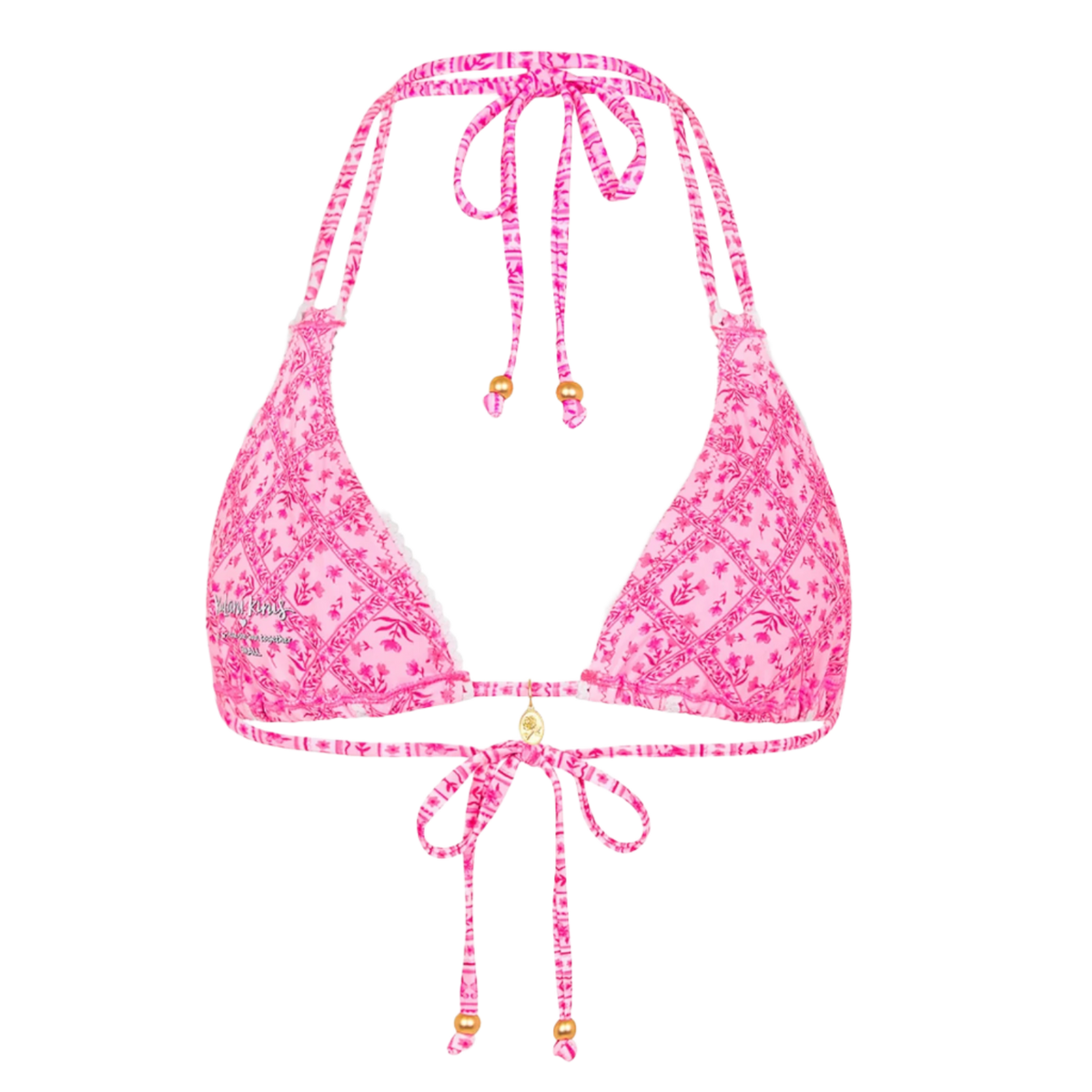Kulani Kinis Decorative Panel Halter Bikini Top - Starlight Saloon - FINAL SALE