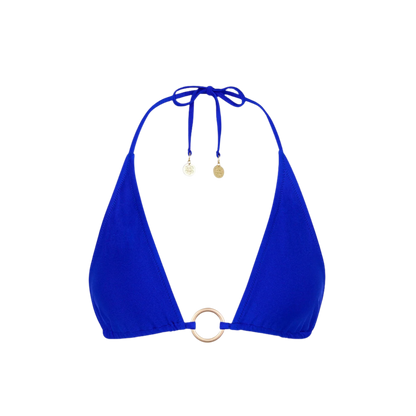 Kulani Kinis Ring Halter Bikini Top - Blue Lagoon