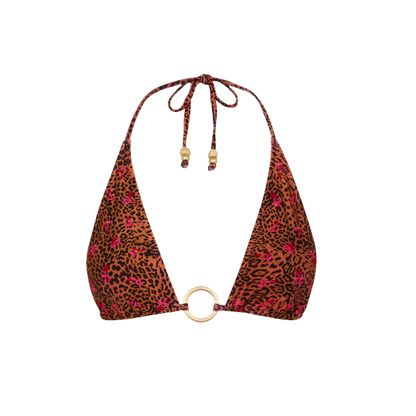 Kulani Kinis Ring Halter Bikini Top - Wild Rose - FINAL SALE
