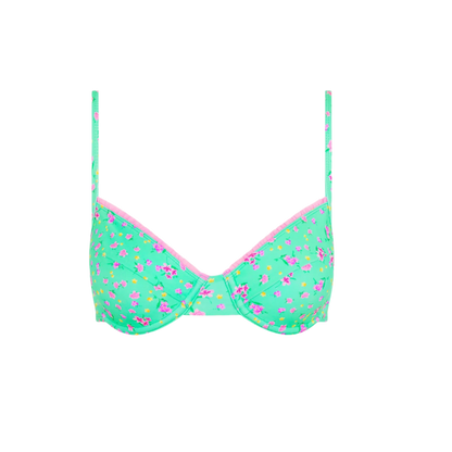 Kulani Kinis Decorative Ditzy Underwire Bikini Top - Mint Macaron