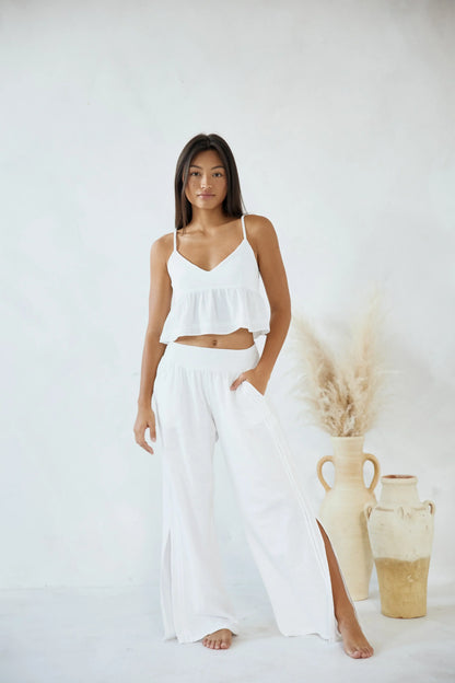 Blanco By Nature Aria Beach Pant - White
