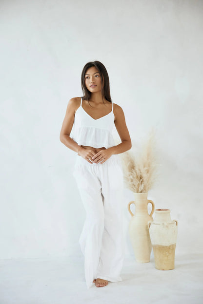 Blanco By Nature Aria Beach Pant - White