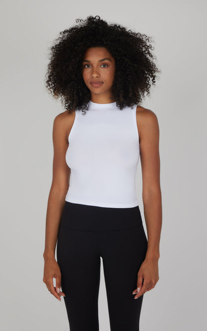 90 Degree by Reflex Airlite Cotton Mock Neck Tank