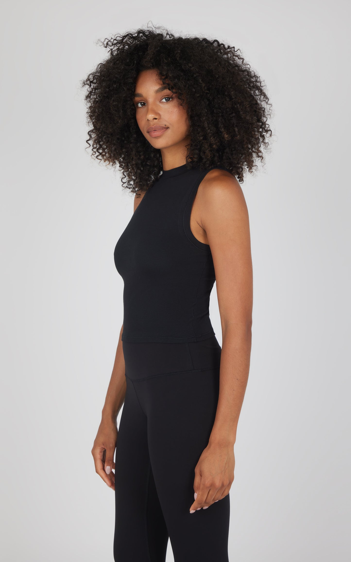 90 Degree by Reflex Airlite Cotton Mock Neck Tank