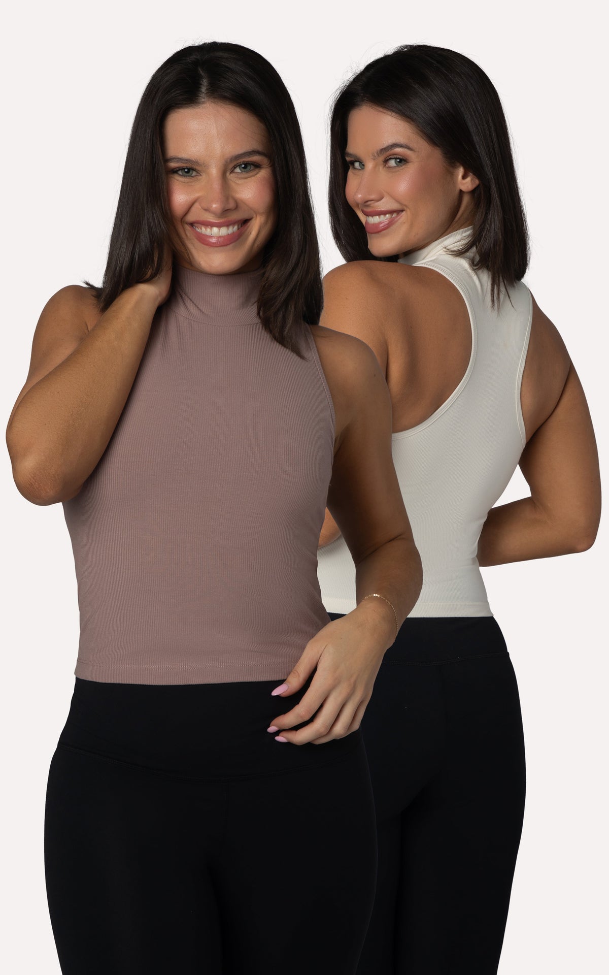 90 Degree by Reflex 2 PK Mock Neck Tank Top