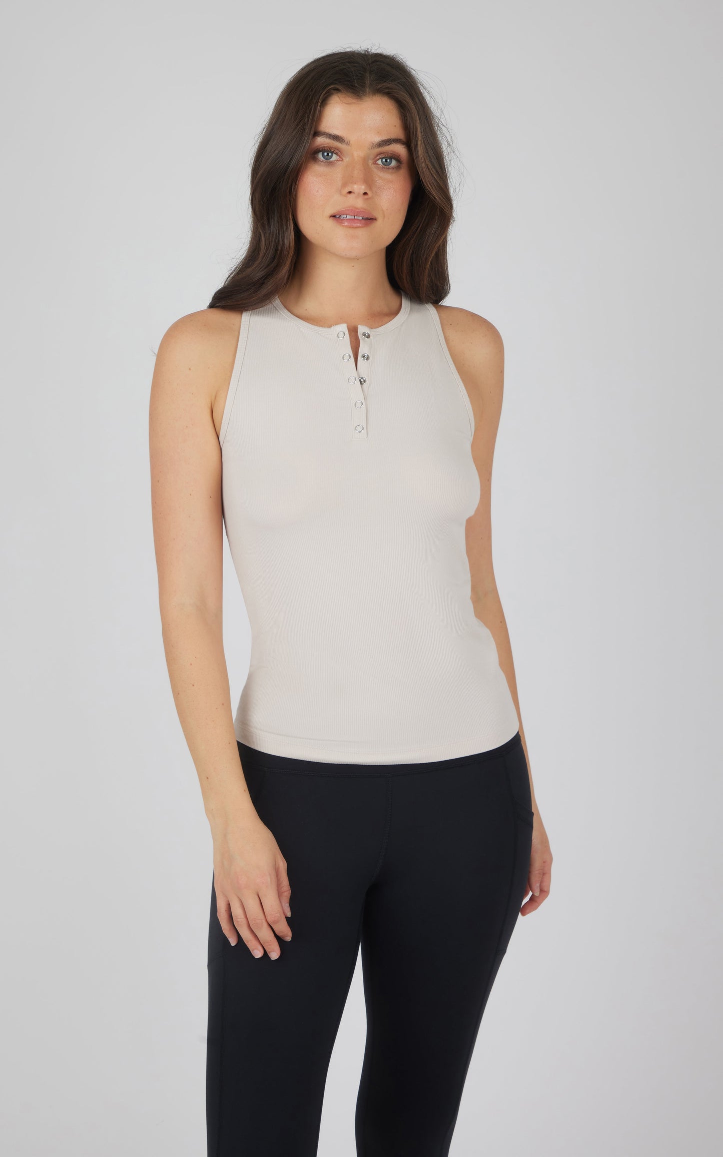 90 Degree by Reflex Heavenly Rib Henley Tank