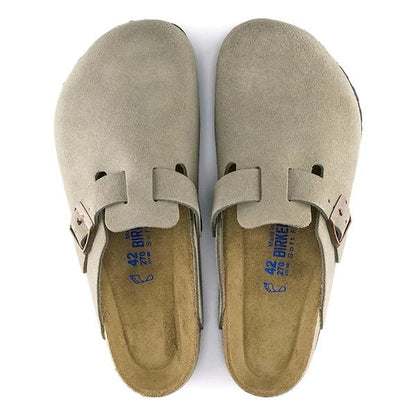 Birkenstock Boston Soft Footbed Suede Leather Clogs