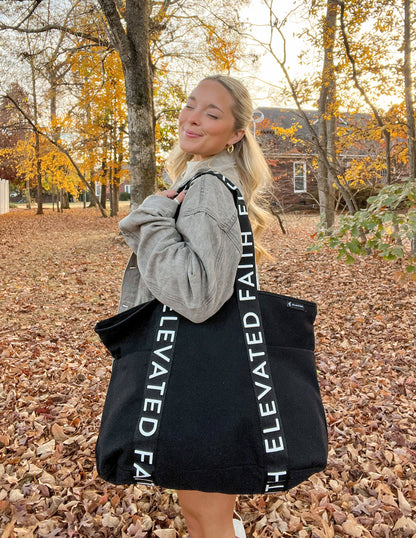 Elevated Faith The Large Everyday Black Tote