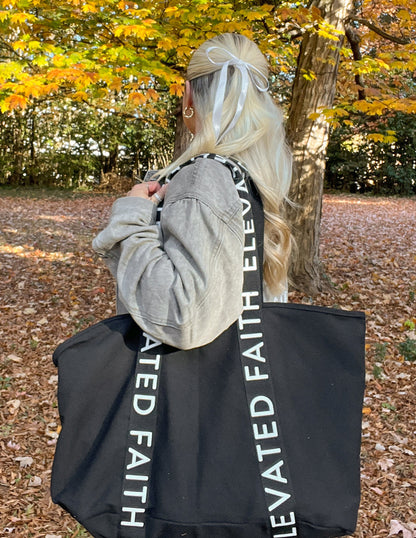 Elevated Faith The Large Everyday Black Tote