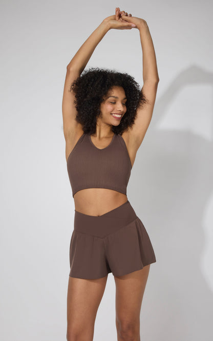 90 Degree by Reflex Ribbed Alamo Bra Tank & Lightstreme Crossfire Short Set