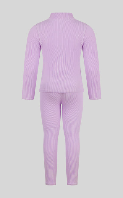 90 Degree by Reflex 4-6x Girls 3 PC Half Zip Long Sleeve + Legging + Scrunchie Set