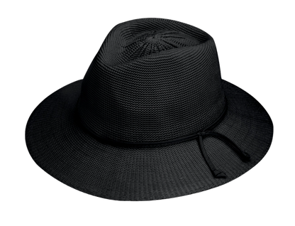 Wallaroo Victoria Fedora Packable Sun Hat - Black XL