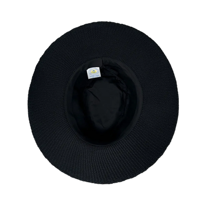 Wallaroo Victoria Fedora Packable Sun Hat - Black XL