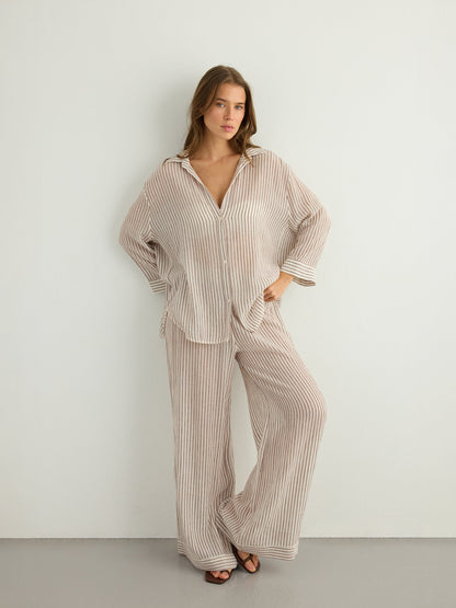 Voyage Set - Burgundy Stripes