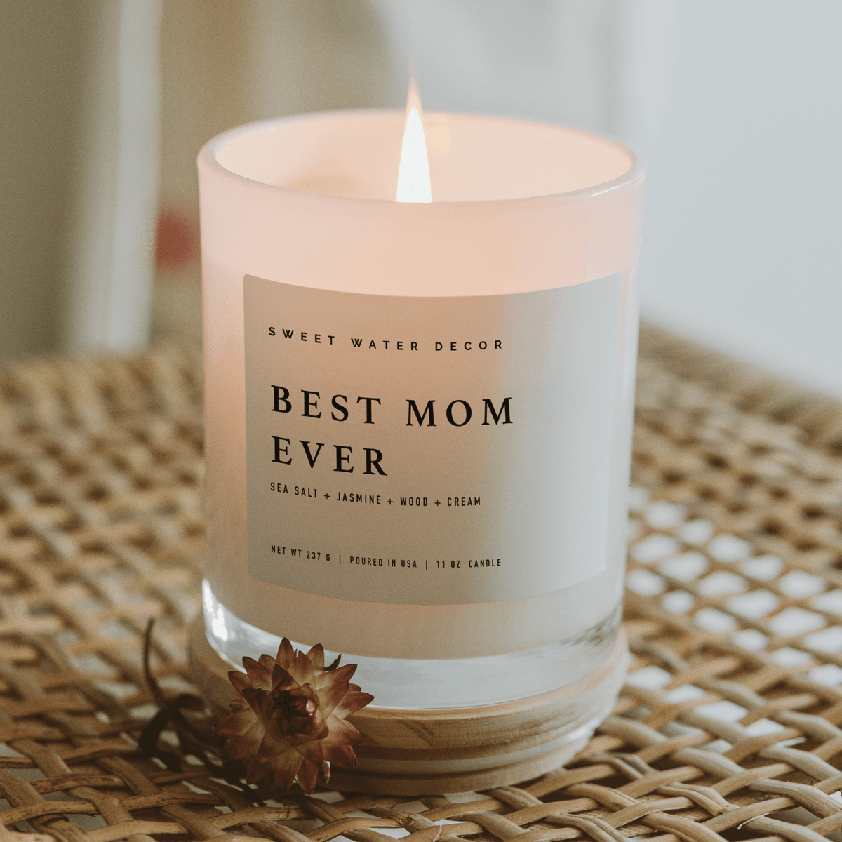 Best Mom Ever! Soy Candle - White Jar - 11 oz (Spa Day)