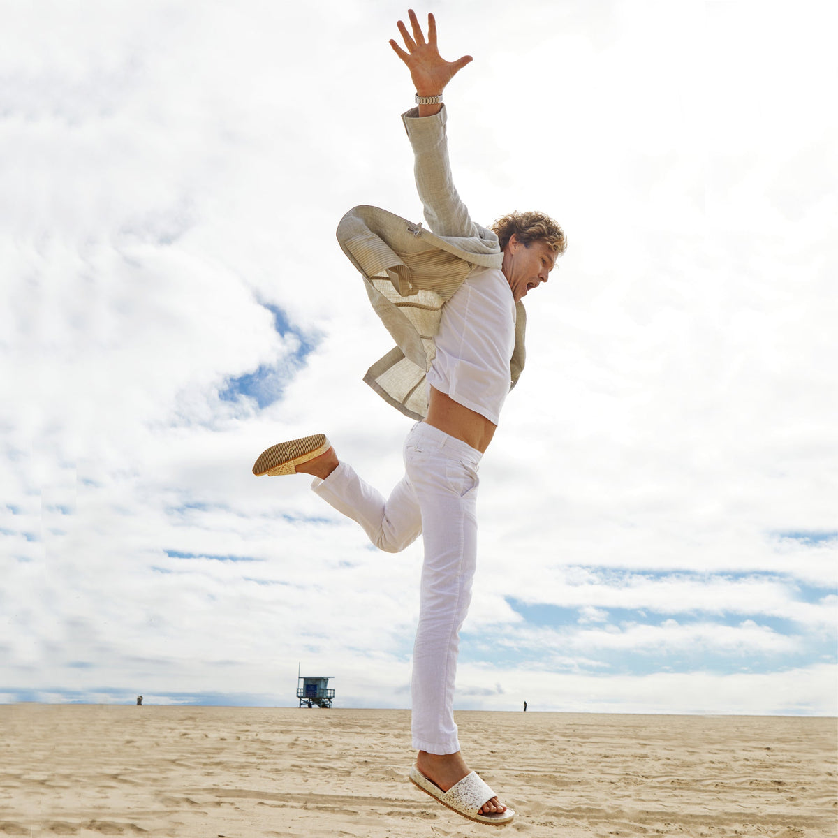 Fleks Unisex East Beach Slide - White Sand Beach