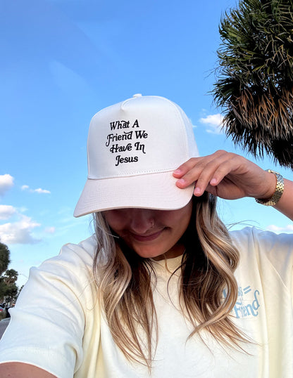 Elevated Faith What a Friend in Jesus Trucker Hat
