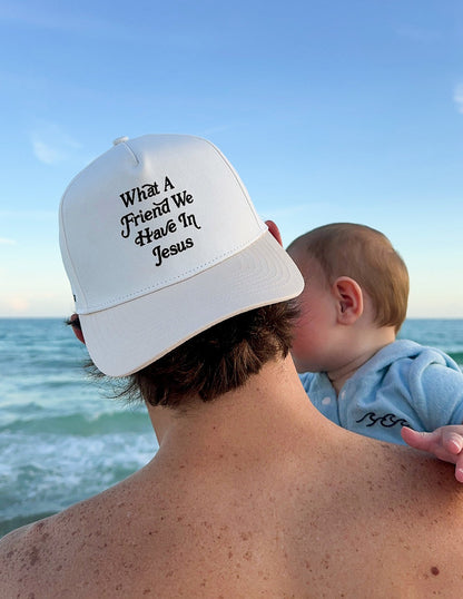 Elevated Faith What a Friend in Jesus Trucker Hat