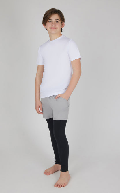 90 Degree by Reflex Boys 2 PK Running Short and Legging