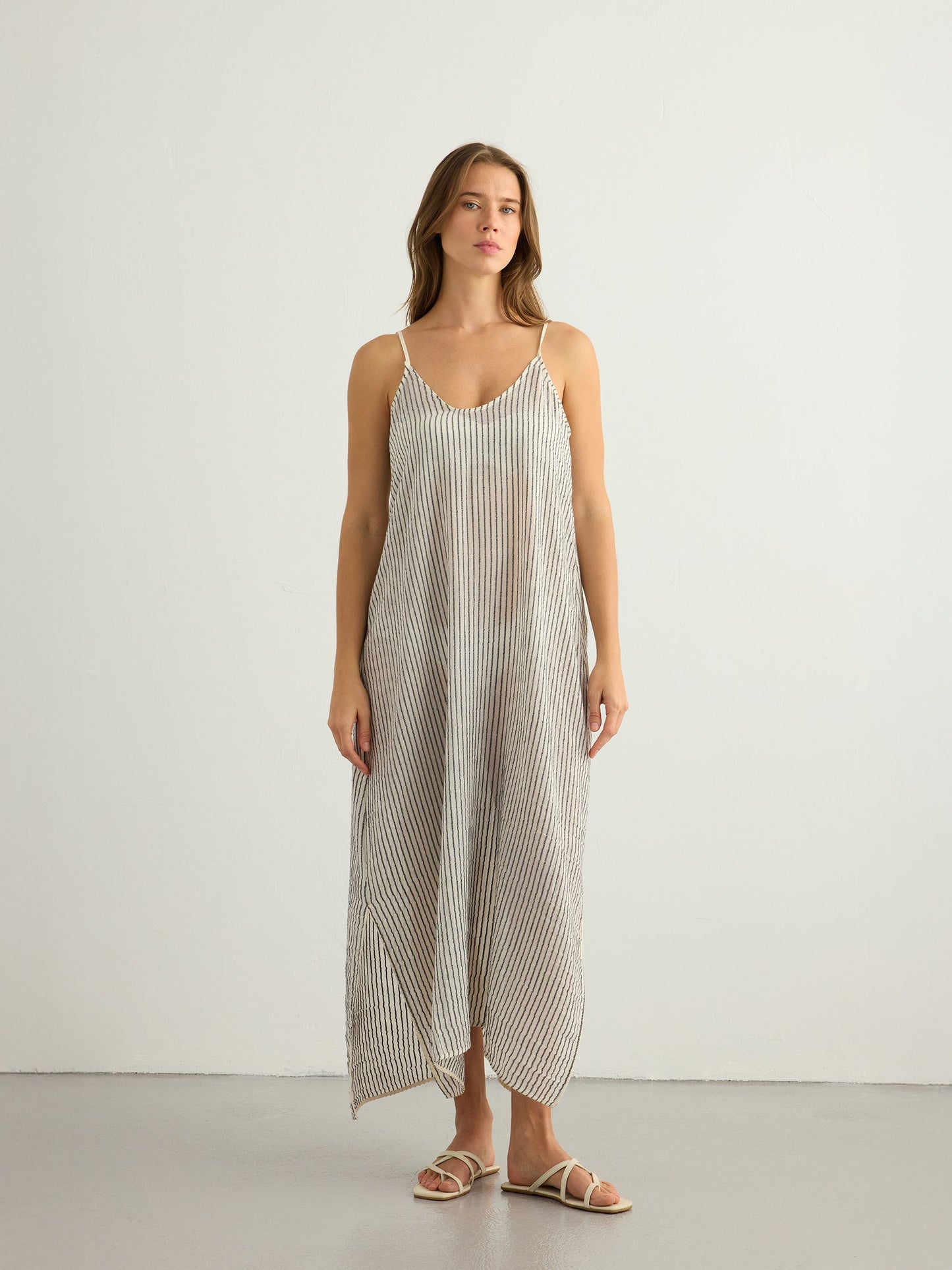 Yaz Dress (Black Stripes)