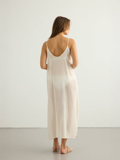 Yaz Dress (White Stripes)