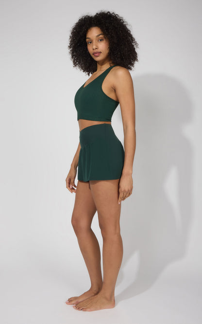90 Degree by Reflex Ribbed Alamo Bra Tank & Lightstreme Crossfire Short Set