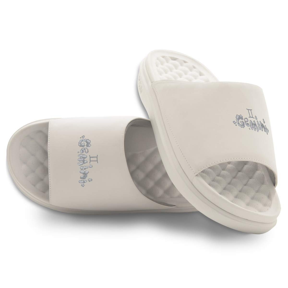 Gemini Zodiac Elements Motive Slide Sandals