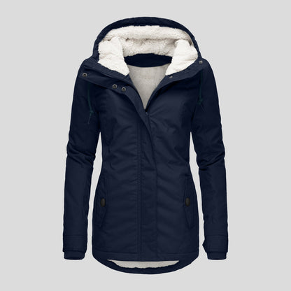 Women's Warm Hooded Fleece Jacket