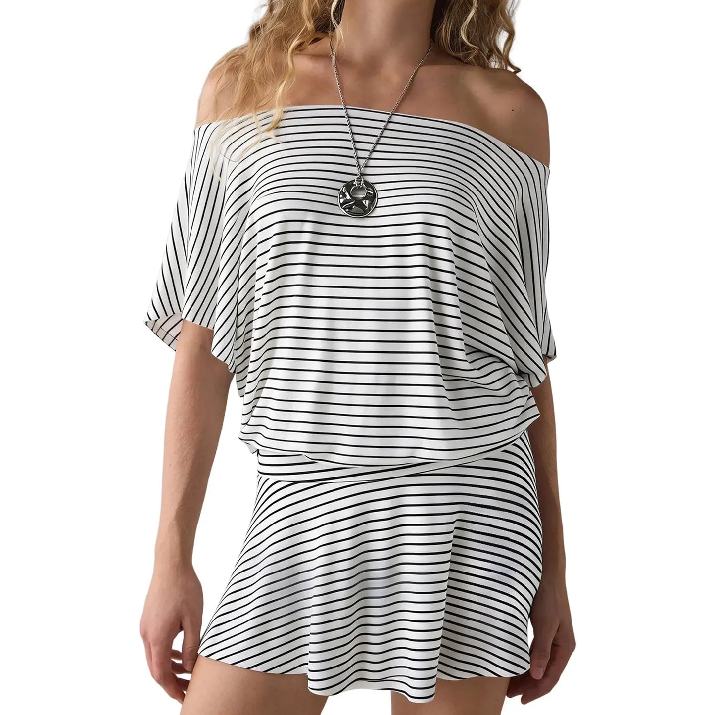 2026 Summer Spring Women's Draped Off-The-Shoulder Mini Dress