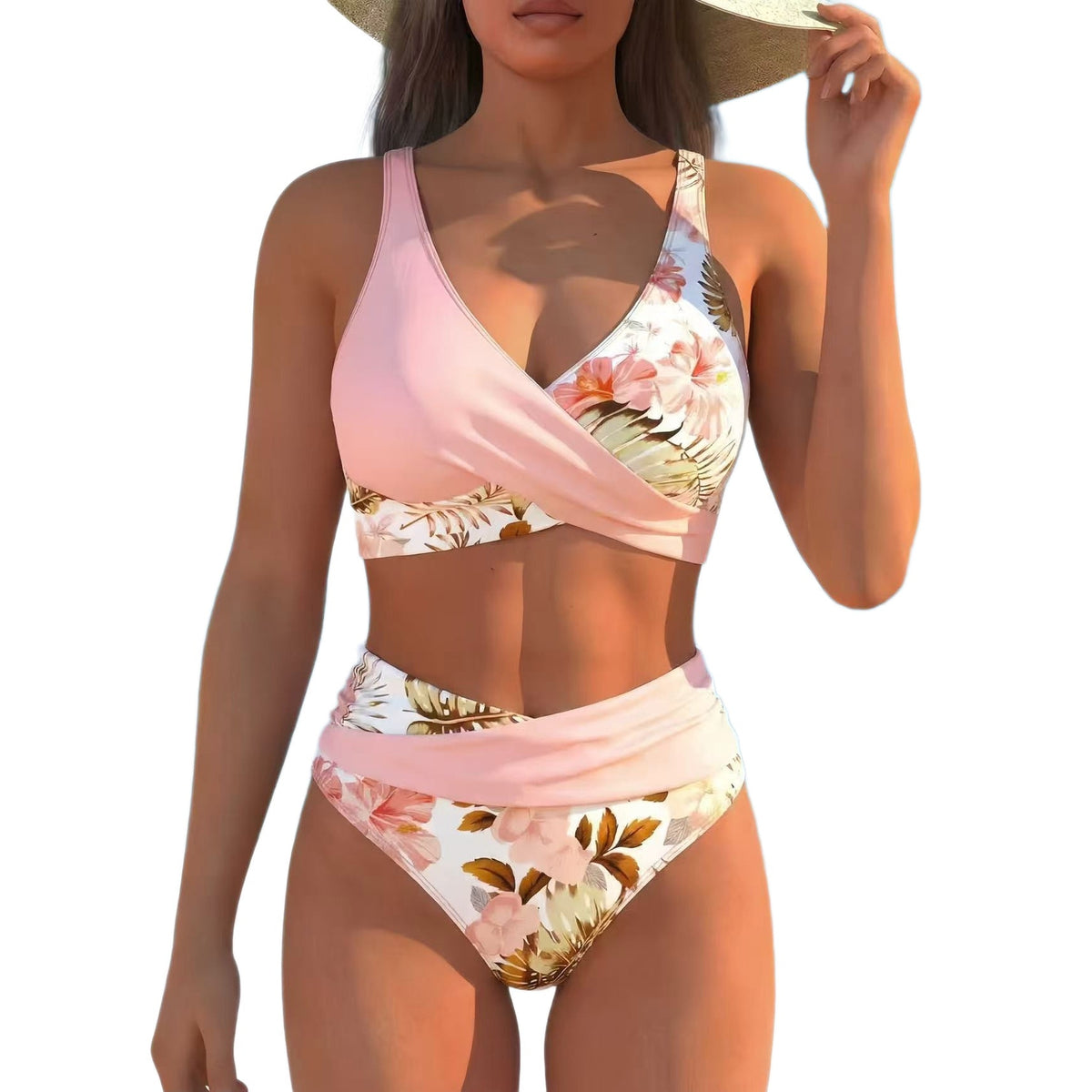 Women's Floral Print Bikini Set Two Piece Swimsuit Sexy European Style