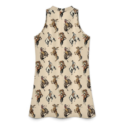 Baha Ranch Vintage Cowgirl Sleeveless Mini Dress