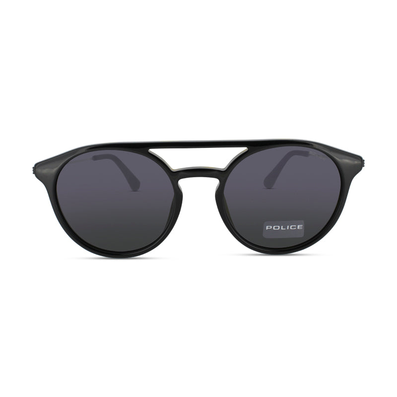 Police Black Havana Round Men's Sunglasses Clint 1 SPL722 *EX DISPLAY*