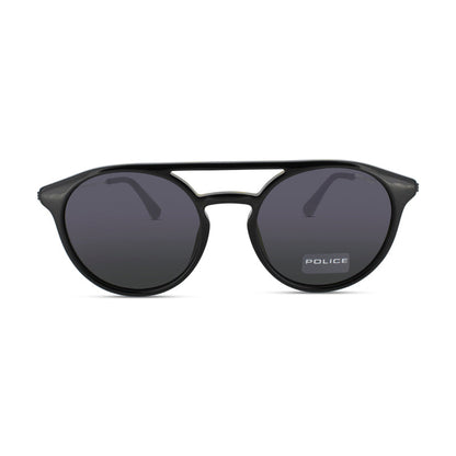 Police Black Havana Round Men's Sunglasses Clint 1 SPL722 *EX DISPLAY*