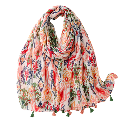 Bright Ikat Scarf